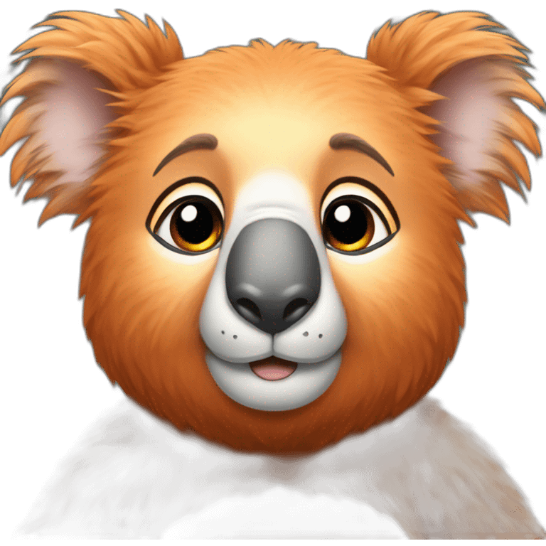 Koala bear with orang hair emoji