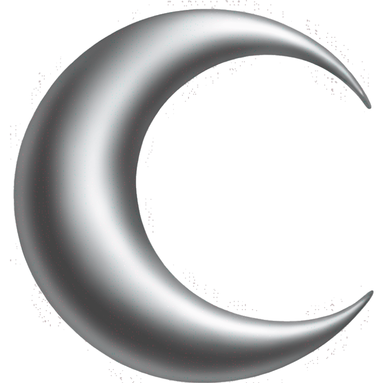 Silver Crescent moon  emoji