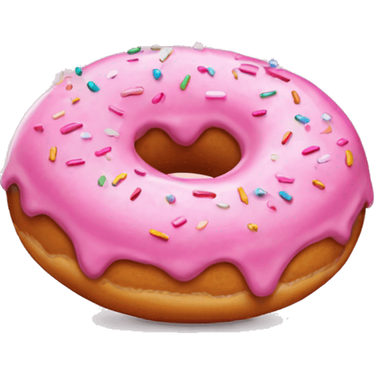 pink sprinkled donut emoji