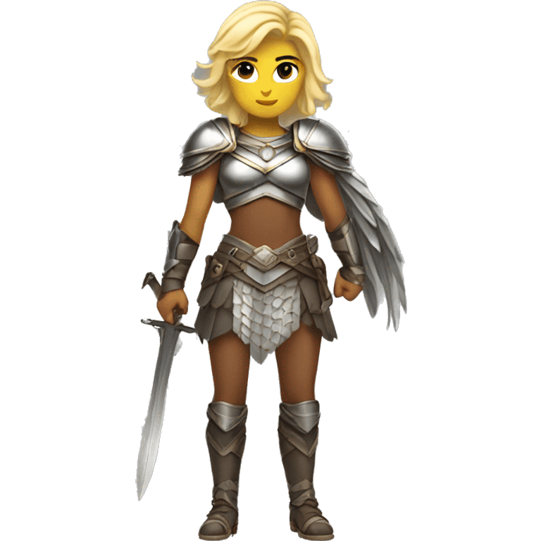 Blond Valkyrie full body emoji