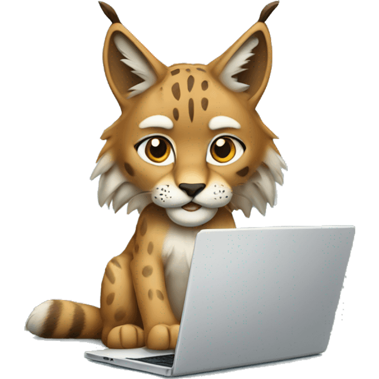 A lynx with a laptop emoji