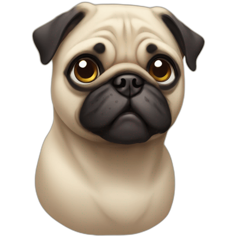 Super cute pug emoji