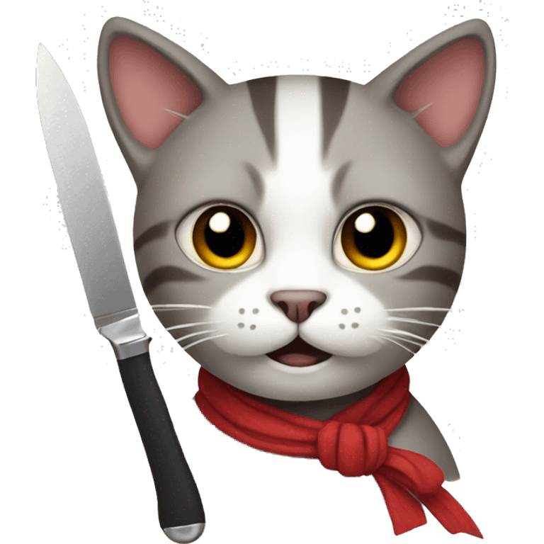 Cat with a knife  emoji