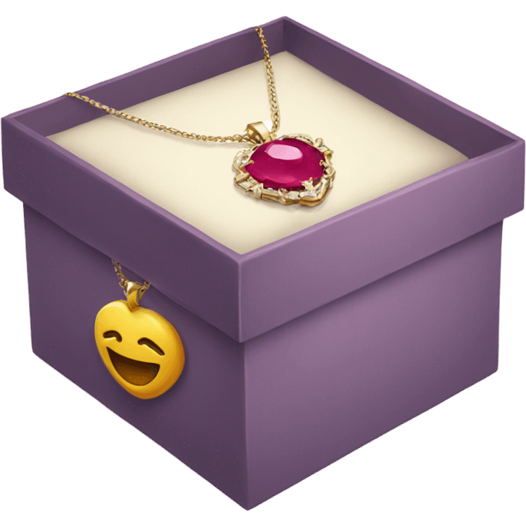 beautiful necklace in a box emoji