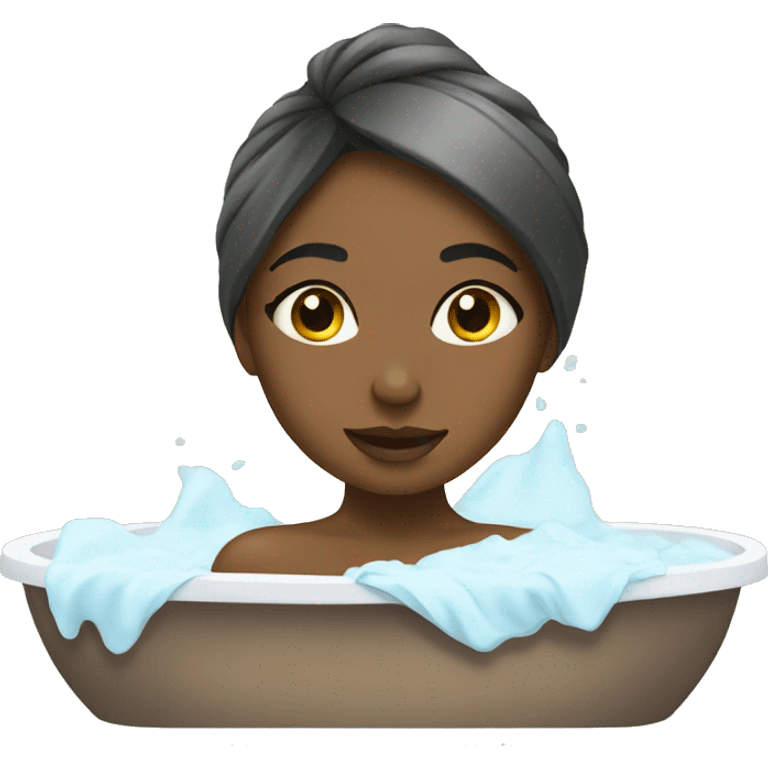 Girl having a spa day emoji