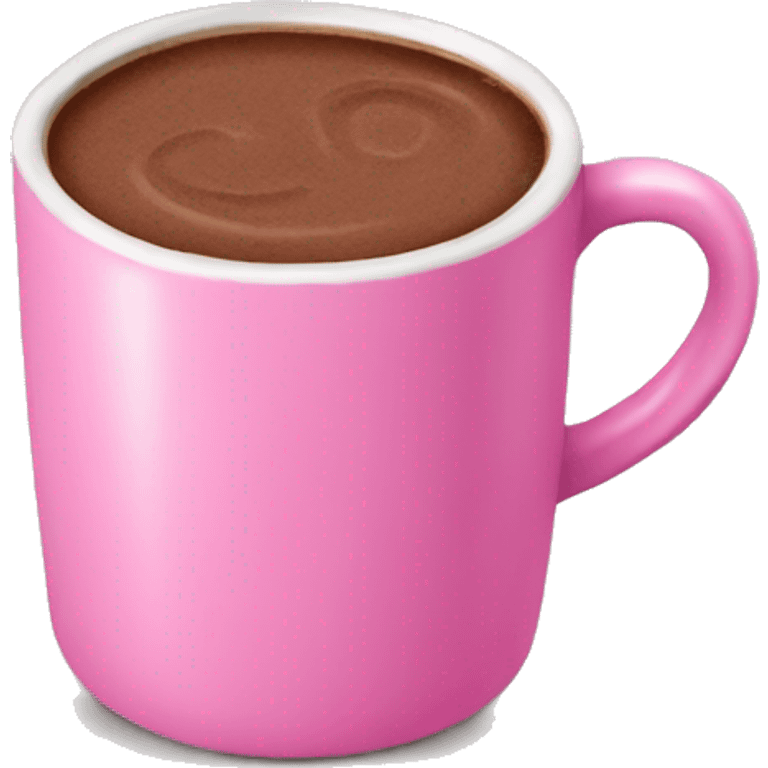 pink mug of hot chocolate  emoji