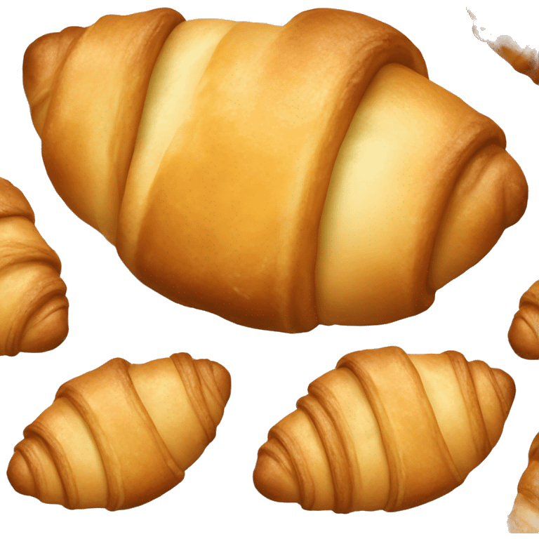 Croissant with light white bow emoji