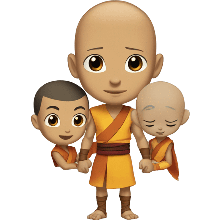 adult aang from avatar last airbender with young aang emoji