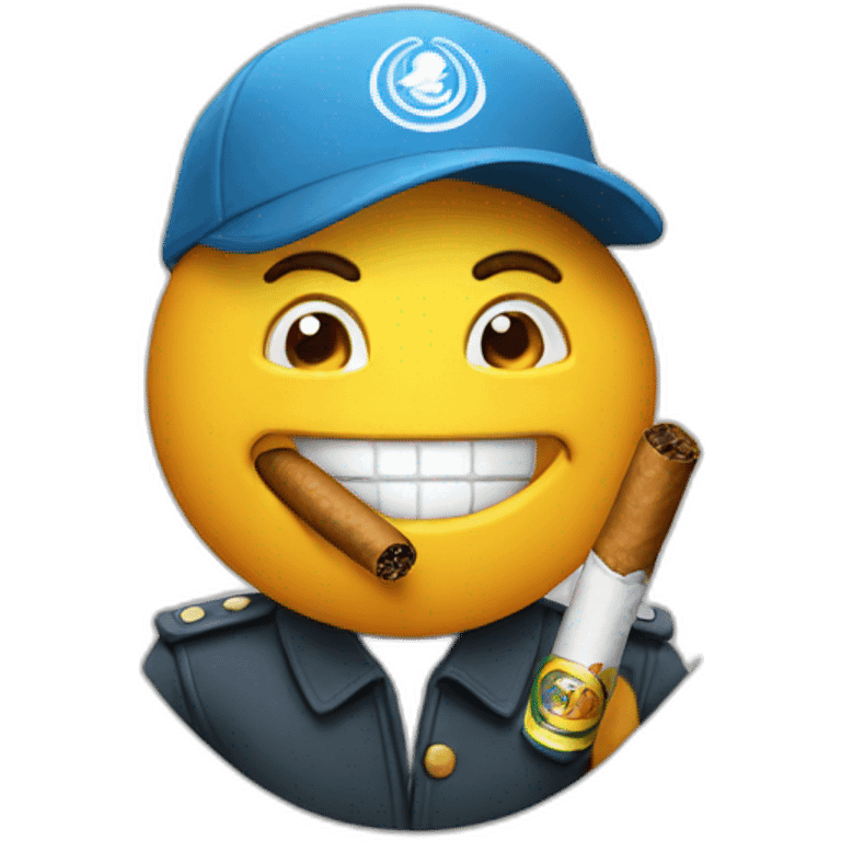 Un chat avec un cigare  emoji