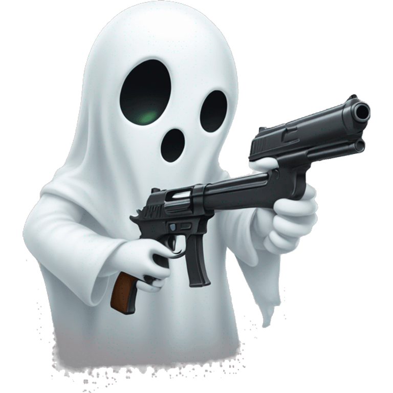 Ghost holding a gun emoji