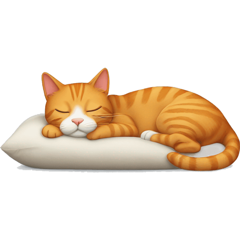 Sleeping ginger cat  emoji