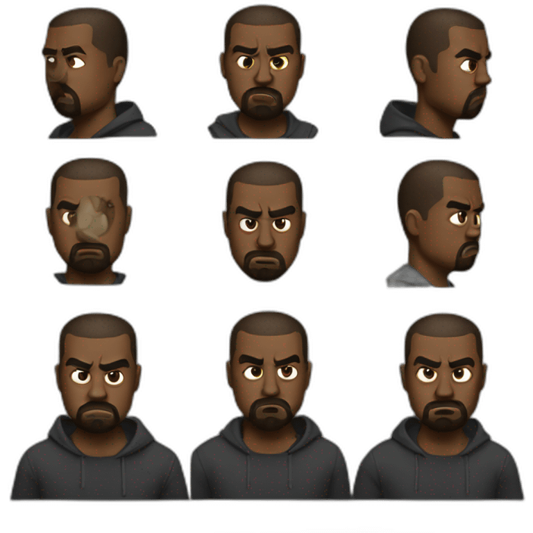 angry kanye emoji