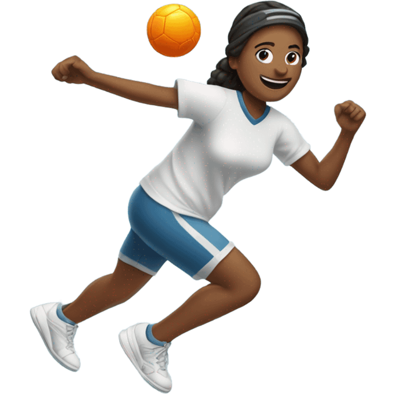 Jump over pickleball net emoji