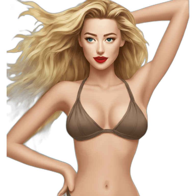 Amber Heard in bikini emoji