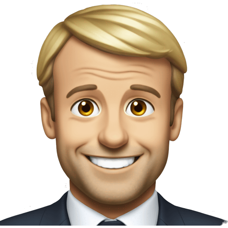 Emmanuel Macron smilling  emoji