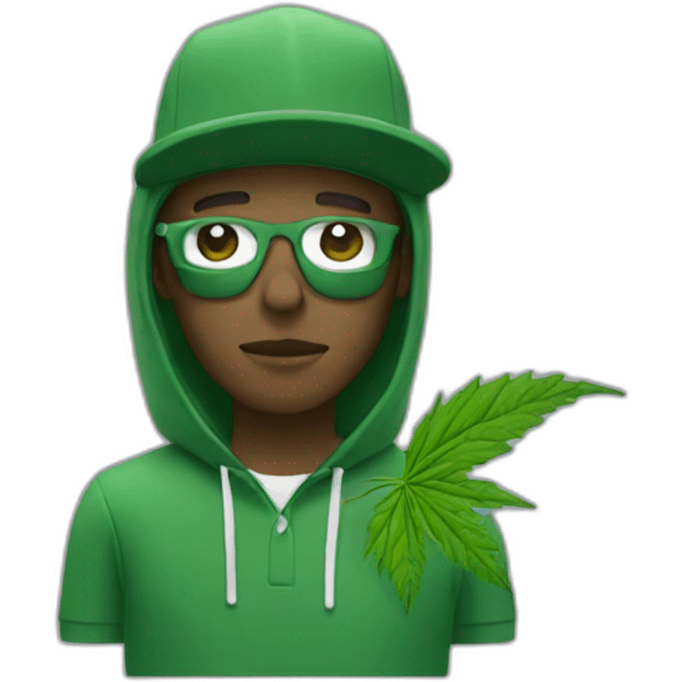 Weed smoker with lacoste clothes emoji