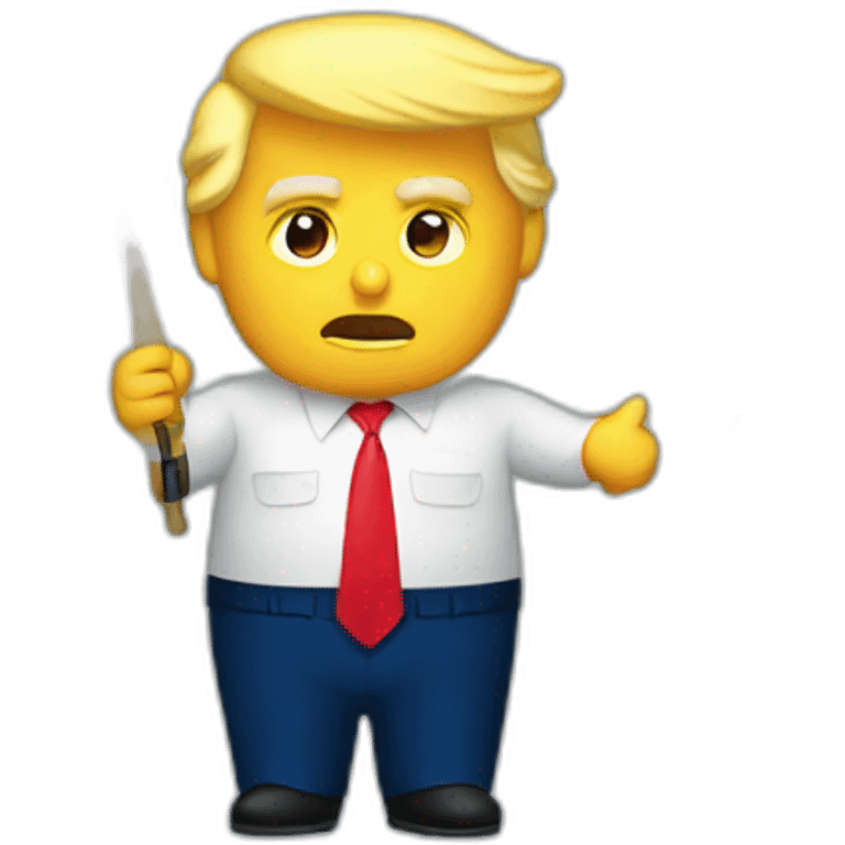 Trump fishing with hook emoji