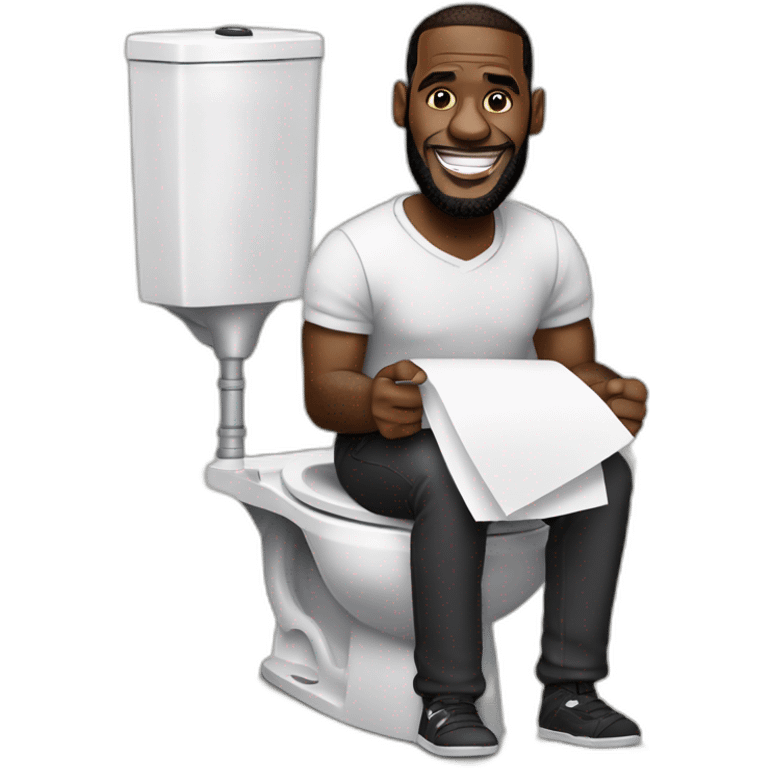 Lebron James faisant un pouce avec un rouleau de papier toilettes emoji