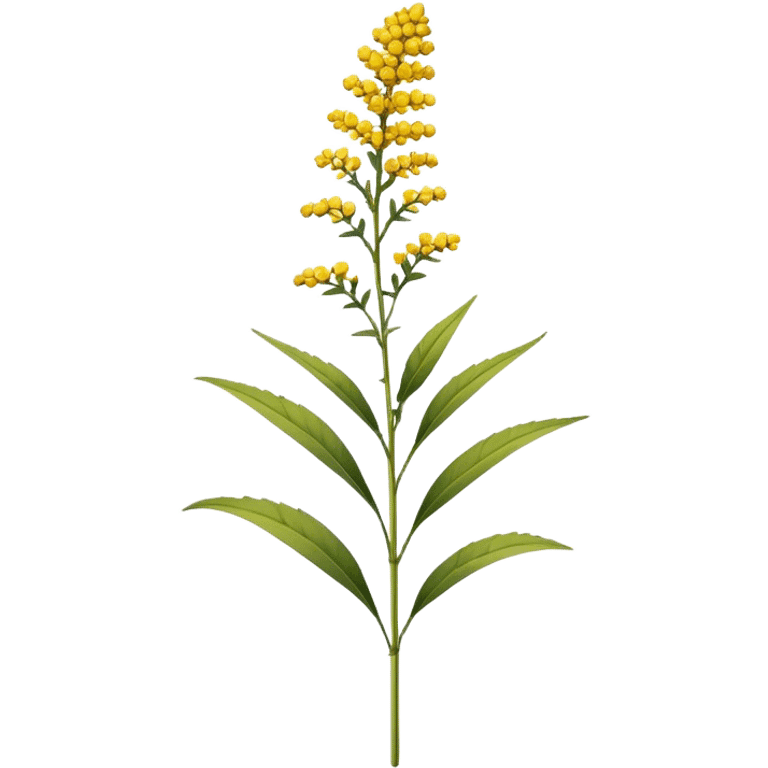 single Goldenrod, straight stem emoji