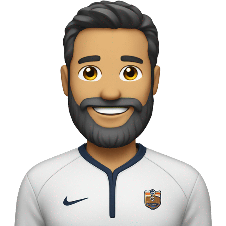 happy coach with beard emoji