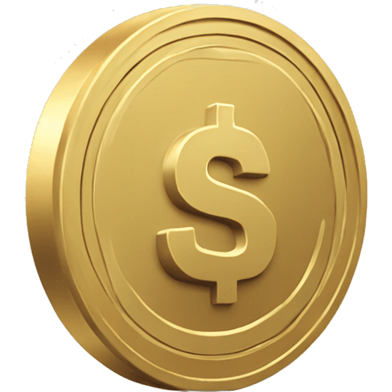 3d dollar coin emoji