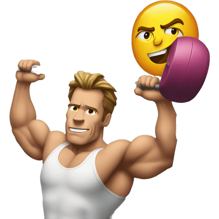 Arnold in gym emoji