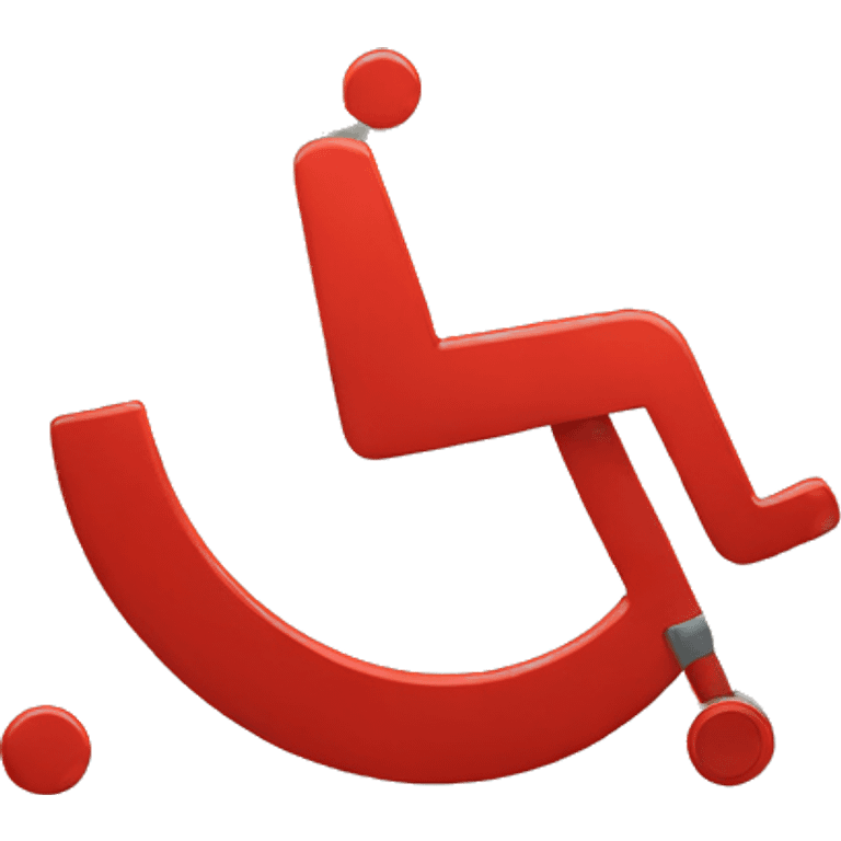 Red wheelchair symbol  emoji