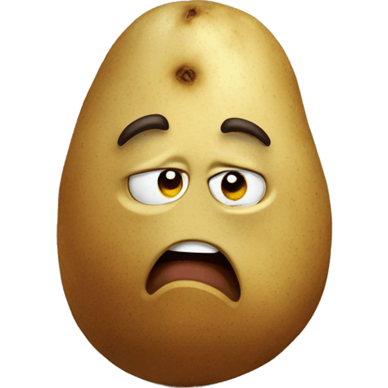 Annoyed potato emoji