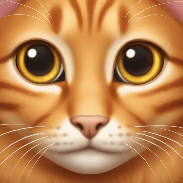 Orange tabby cat big eyes  emoji