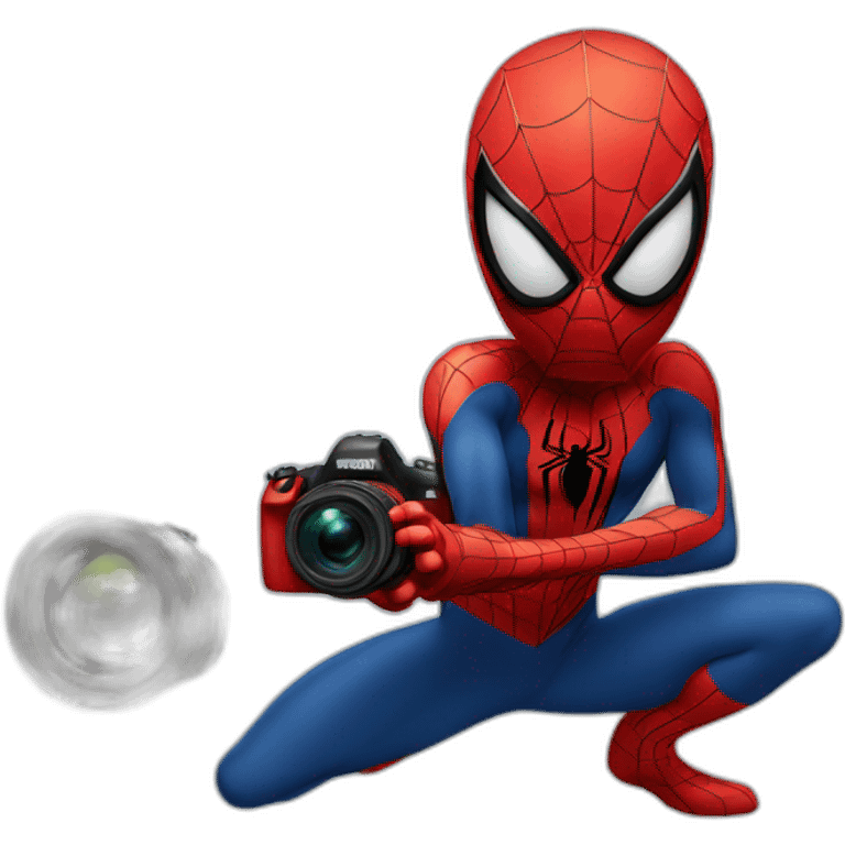 Spiderman with camera emoji