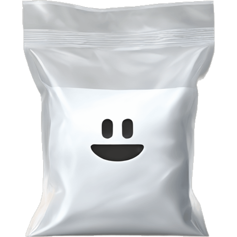 clear ziploc bag add white washing powder inside  emoji