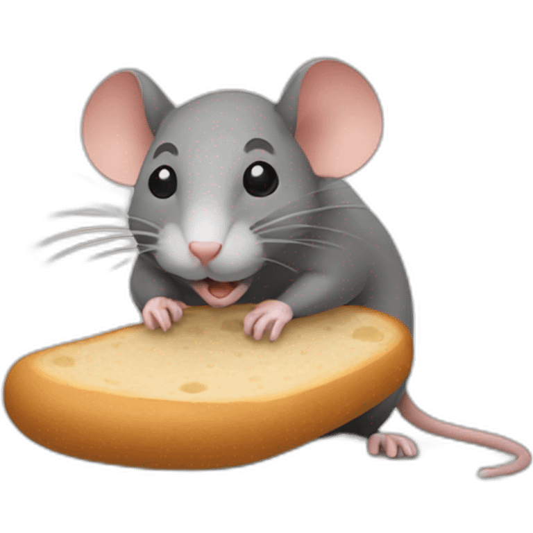 Rat with bread emoji