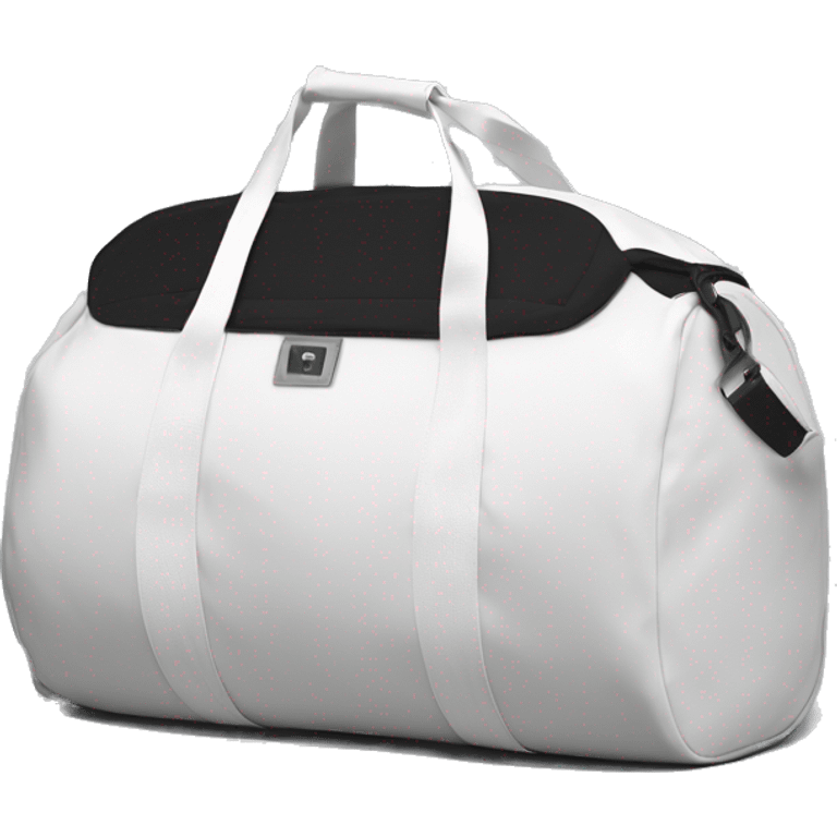 all white duffle bag with white strap emoji