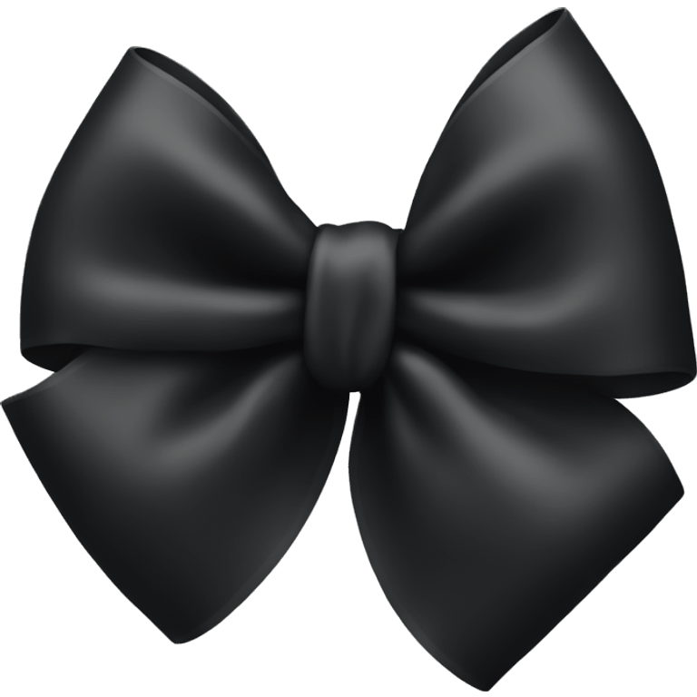 single black bow emoji