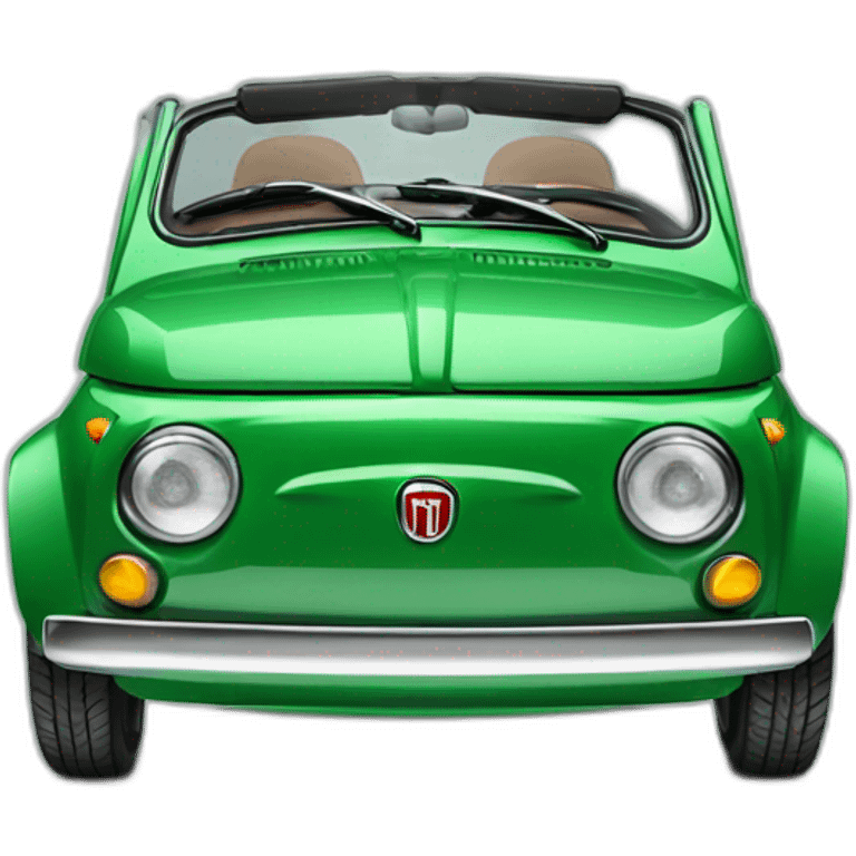 fiat 500 cabrio green emoji