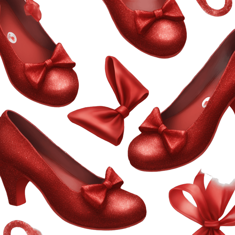 Dorothy’s ruby slippers wizard of oz red bow emoji