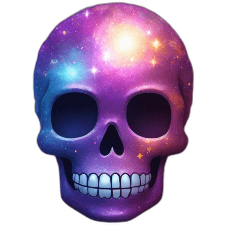 galaxy glitter skull emoji