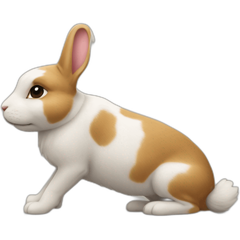 Lapin sur un chien emoji