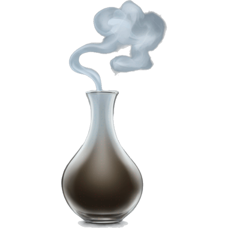 smoke coming out of clear long vase  emoji