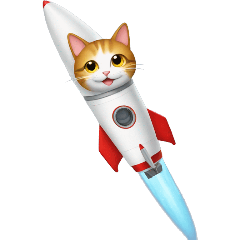 Cat on a rocket emoji