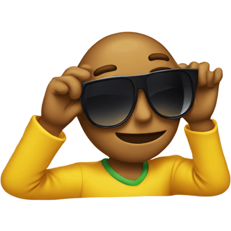 Emoji dabbing with sunglasses  emoji