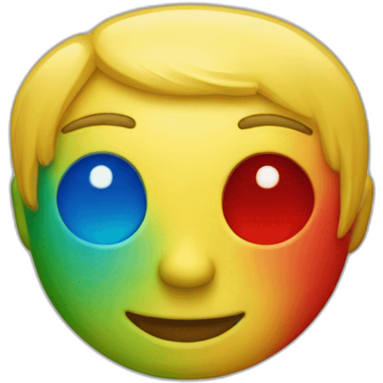 Blue red yellow green emoji