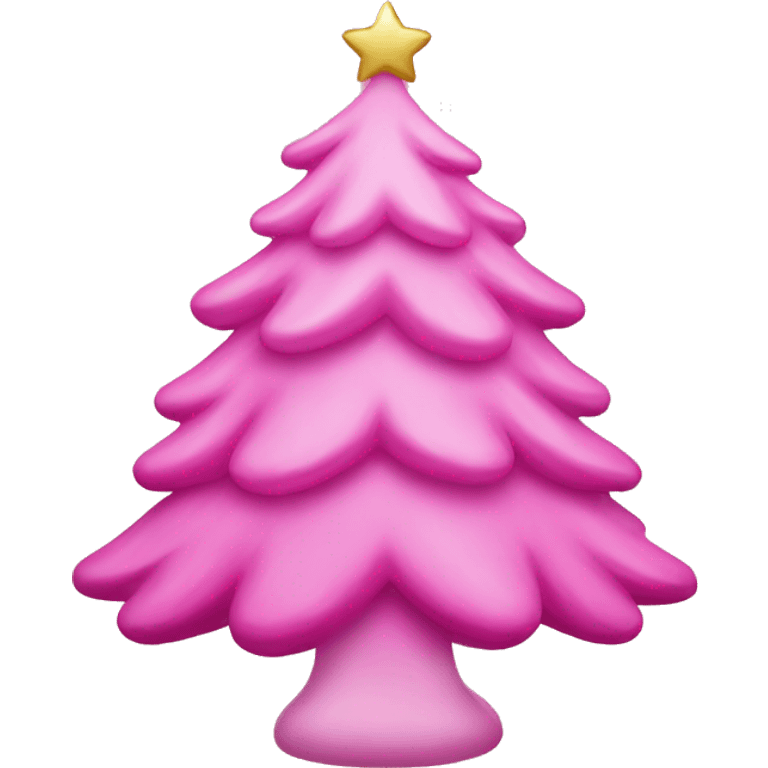 Pink Christmas tree emoji