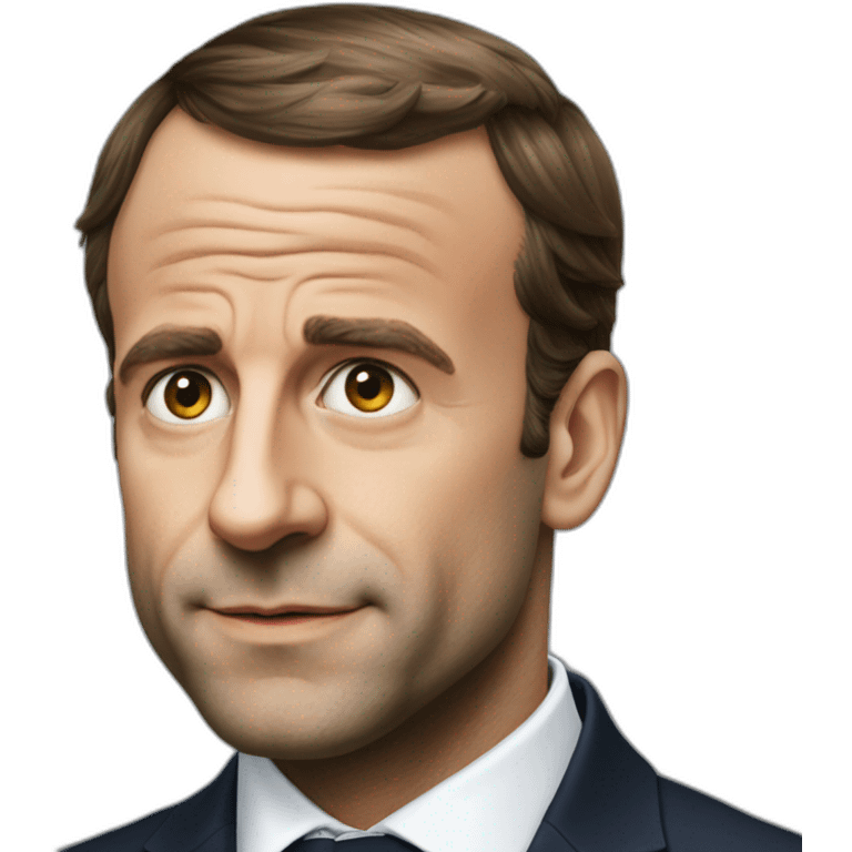 Macron avec un gros nez emoji