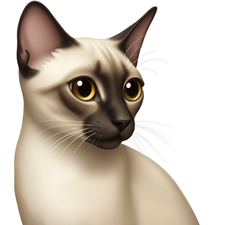 Siamese cat very thin emoji