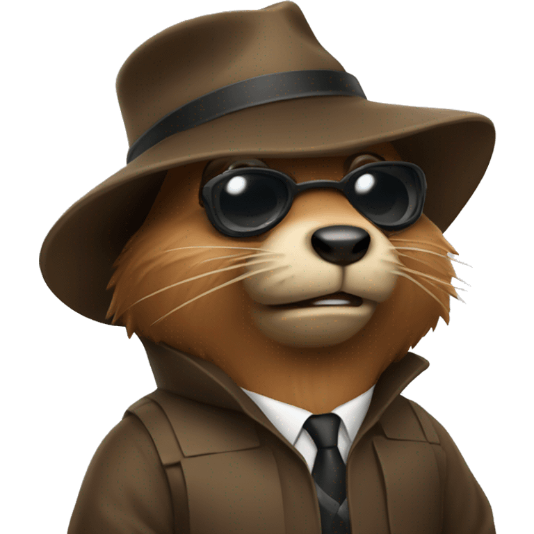 spy beaver emoji