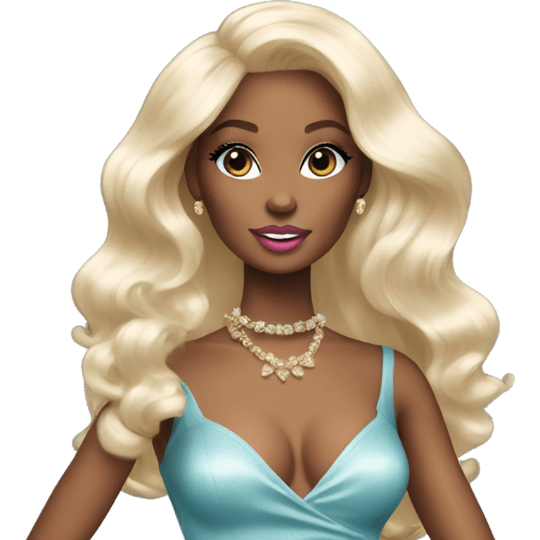 glamorous black barbie  emoji