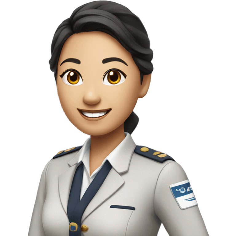 Spirit Asian flight attendant  emoji