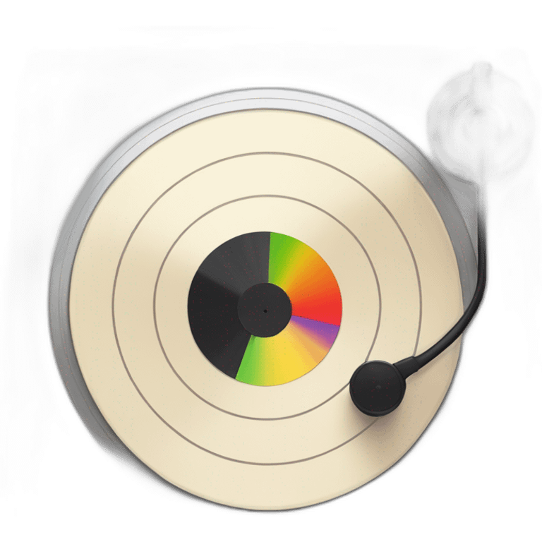  Vinyl record with statistic apple'pie graph form emoji