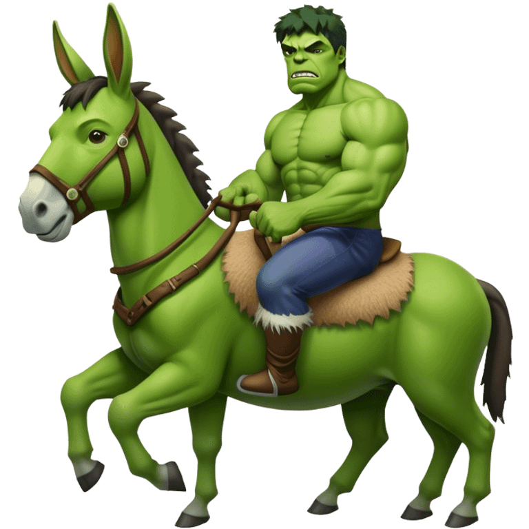 hulk riding on donkey emoji